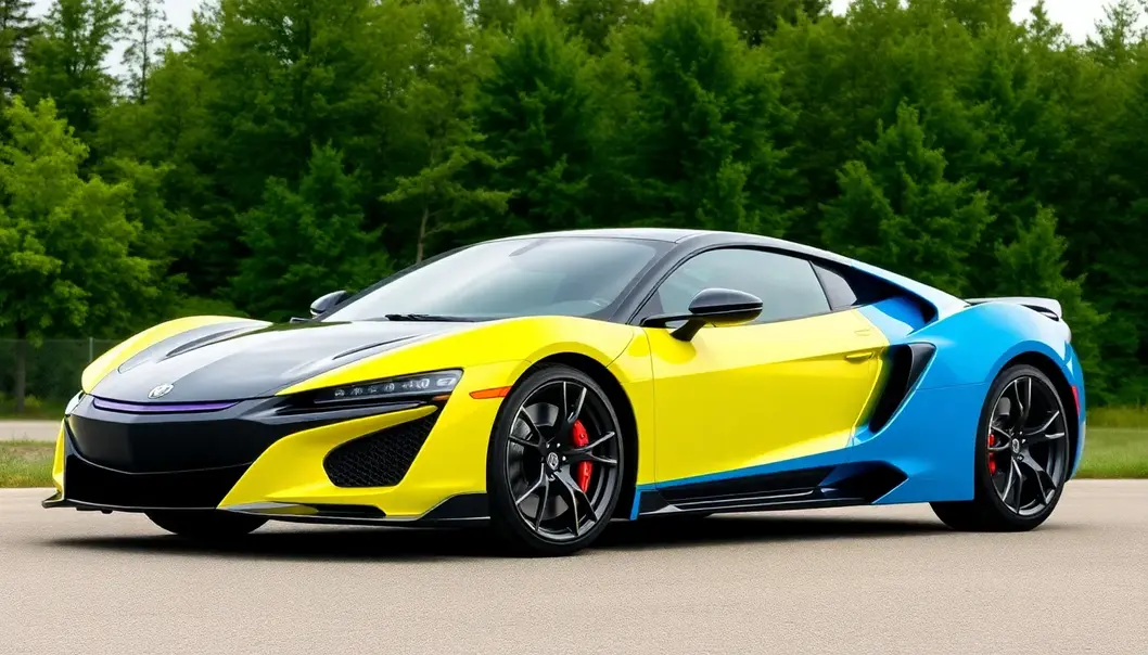 Electric sports car of the future showcases speed and sustainability.